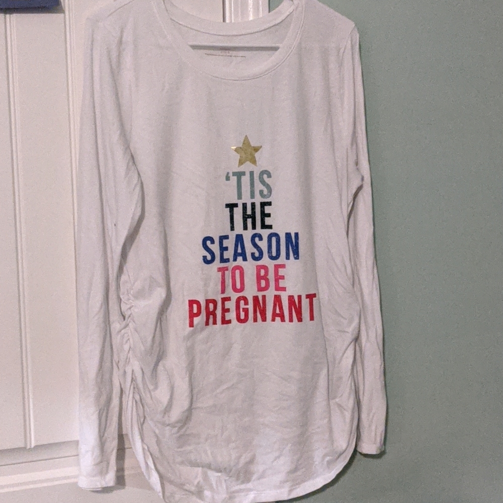 Christmas maternity long sleeve shirt